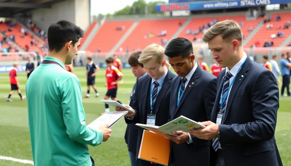 Eventos esportivos: cómo aprovechar torneos y showcases para impulsar tu visibilidad en el fútbol - иллюстрация