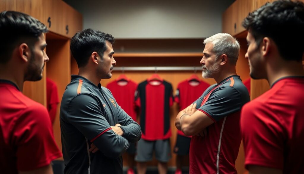 La importancia de la comunicación entre entrenador, mentor y jogador en la hora de la verdad - иллюстрация