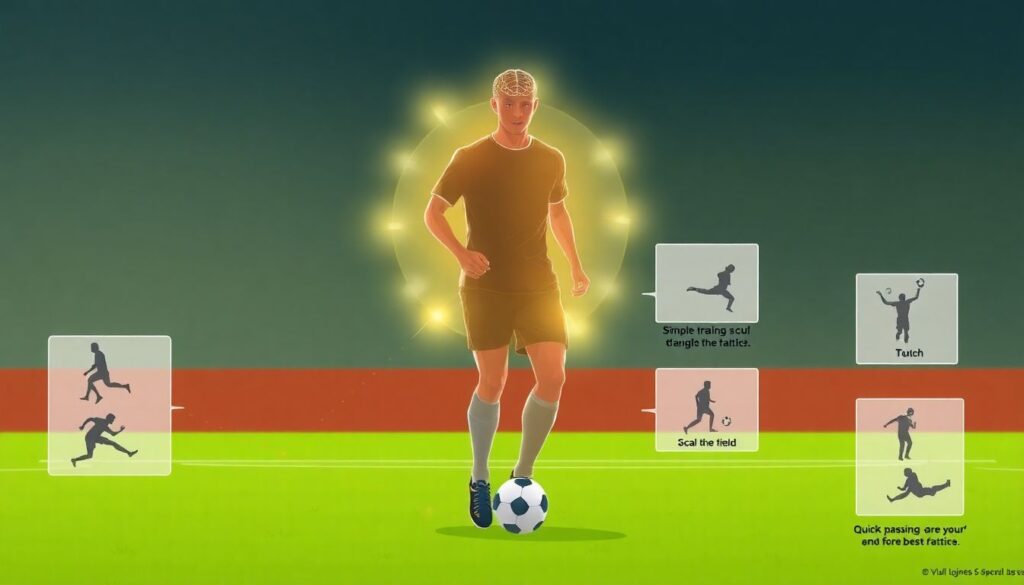 Rutinas simples de entrenamiento físico y mental para mejorar la toma de decisiones en campo - иллюстрация