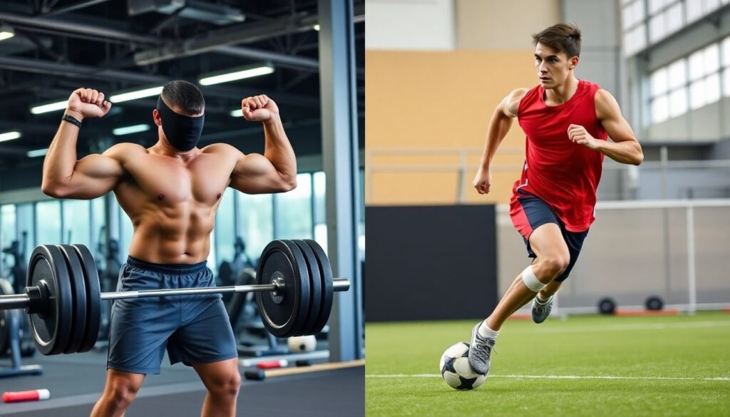 Rutinas de entrenamiento físico de élite adaptadas para jugadores amateurs - иллюстрация