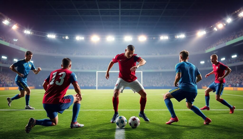 Rutinas de entrenamiento físico de élite adaptadas para jugadores amateurs - иллюстрация