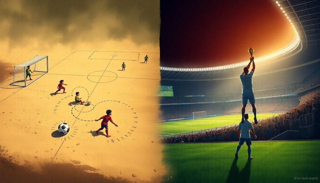 Del potrero al estadio: relatos inspiradores de jugadores que nadie creía que llegarían - иллюстрация