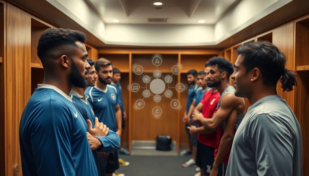 Cómo desarrollar liderazgo dentro del vestuario: claves de mentoria para capitanes y referentes del equipo - иллюстрация