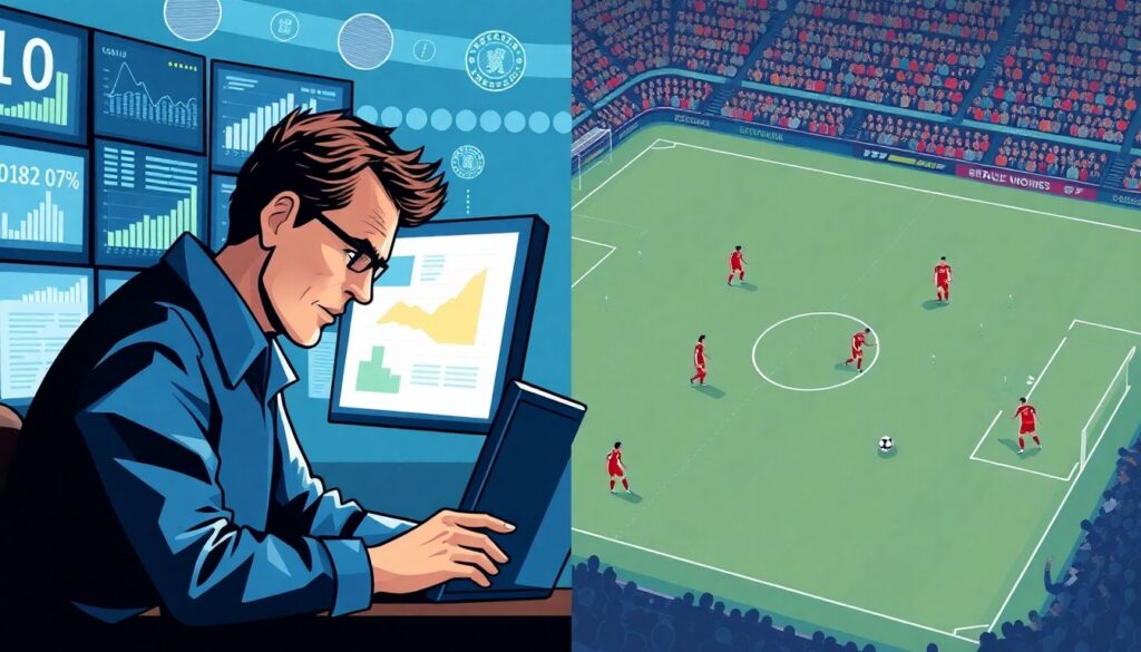 La importancia del análisis de datos en la evaluación de rendimiento después de cada partido - иллюстрация
