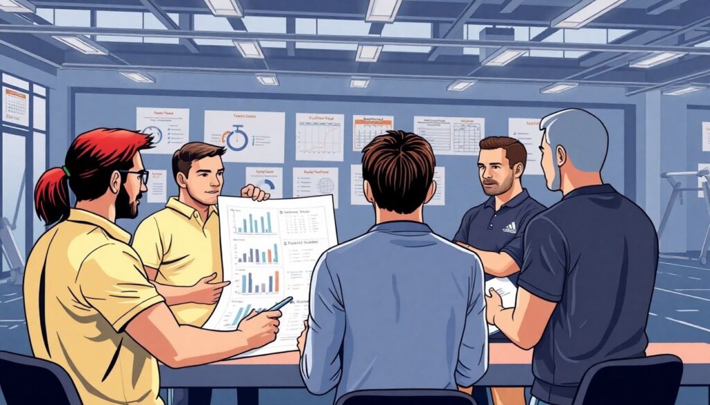 La diferencia entre entrenar fuerte y entrenar inteligente en el fútbol - иллюстрация