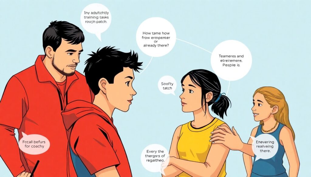 Relación entre entrenador, mentor y familia: construyendo un entorno ganador para el atleta - иллюстрация