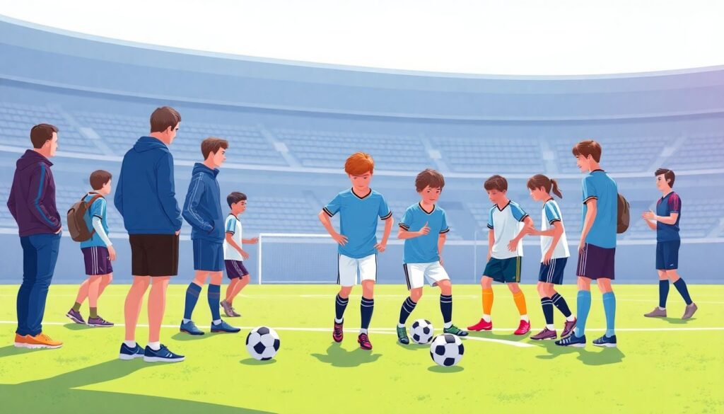 Cómo la mentoria en fútbol puede transformar la trayectoria de um joven atleta - иллюстрация