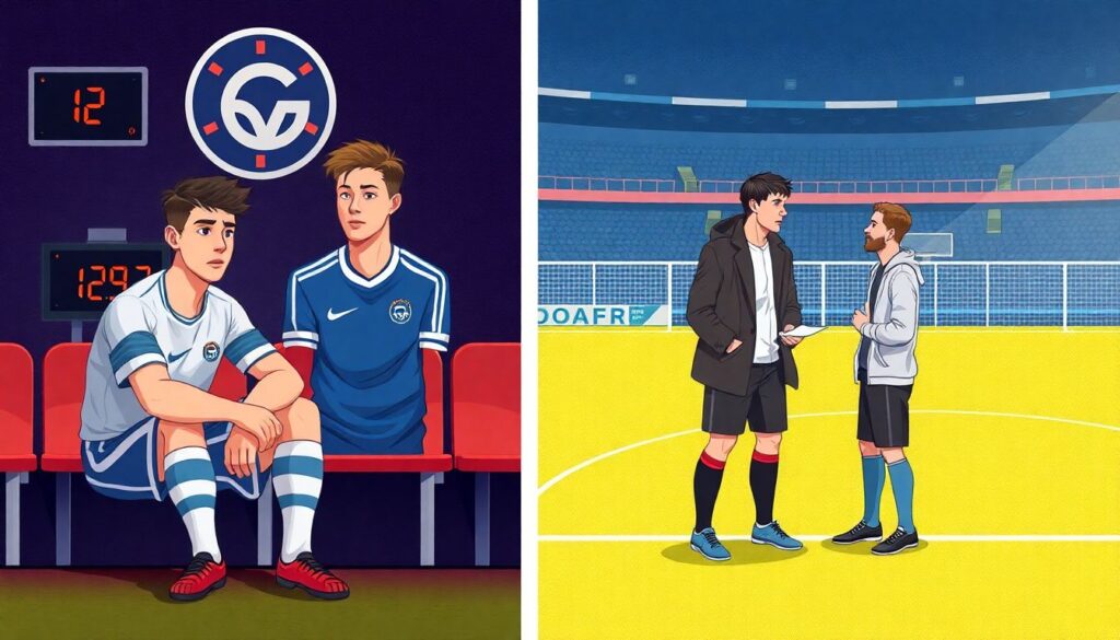 Casos reales de mentoria en fútbol: antes y después de trabajar con un mentor - иллюстрация