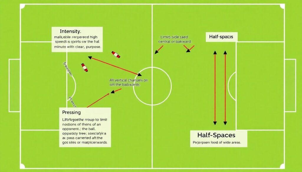 Tendencias actuales en el fútbol mundial y lo que significan para jugadores y mentores - иллюстрация