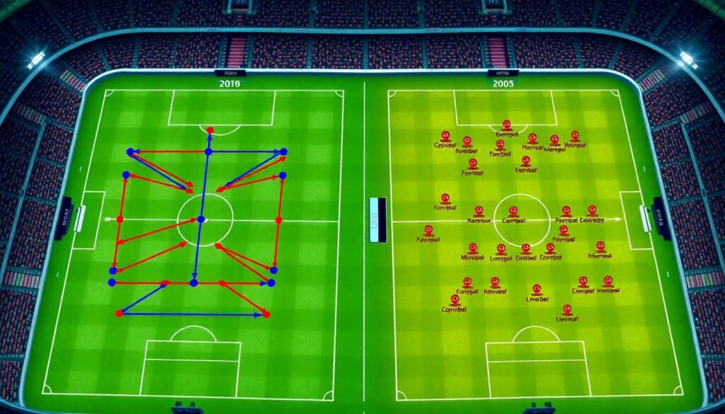 Análisis de un partido histórico: decisiones tácticas que cambiaron la historia del fútbol - иллюстрация