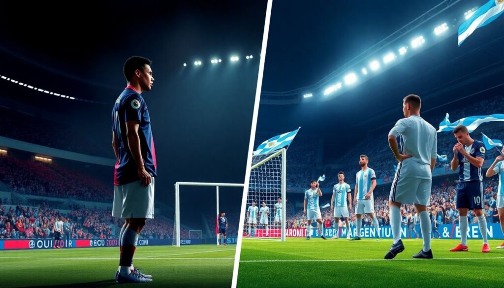 Rutinas de entrenamiento físico y mental para soportar la presión de los penales - иллюстрация