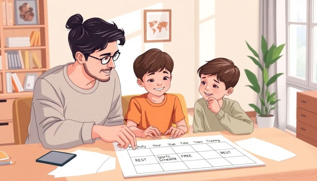 Mentoria en fútbol para padres de jóvenes jugadores: cómo ayudar sin presionar - иллюстрация