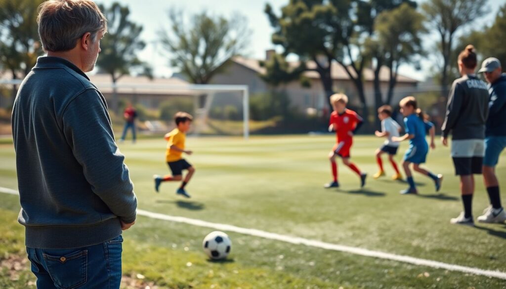 Mentoria en fútbol para padres de jóvenes jugadores: cómo ayudar sin presionar - иллюстрация