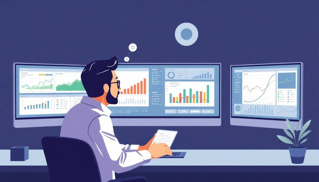 La influencia de la tecnología y los datos en la mentoria y el análisis de rendimiento - иллюстрация