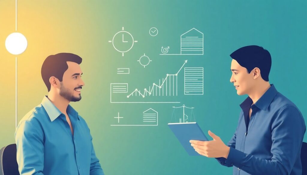 La influencia de la tecnología y los datos en la mentoria y el análisis de rendimiento - иллюстрация