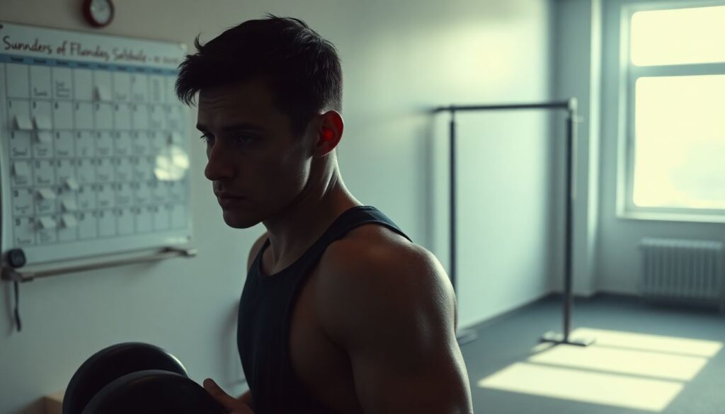 Rutinas diarias de entrenamiento físico y mental para mantener la constancia en el alto nivel - иллюстрация