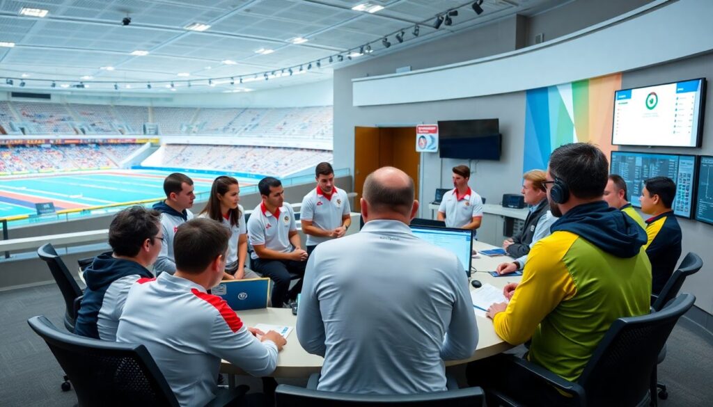 Por dentro de um grande evento esportivo: bastidores, planejamento e lições para atletas - иллюстрация