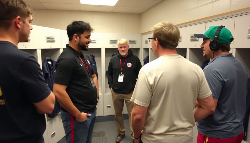 O impacto da liderança dentro do vestiário: capitães, mentores e cultura de equipe - иллюстрация