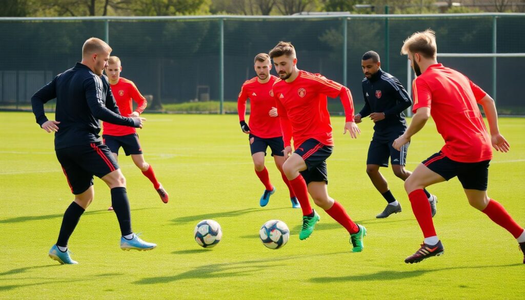 Tendencias actuales en el fútbol moderno y lo que significan para la formación de atletas - иллюстрация