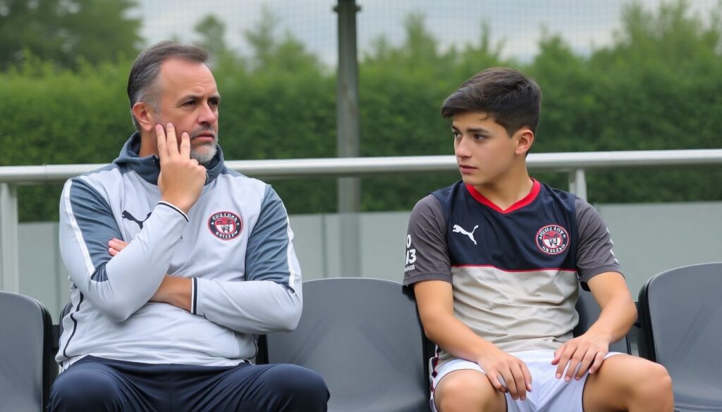 Mentoria em futebol: diferencias entre un buen entrenador y un verdadero mentor - иллюстрация