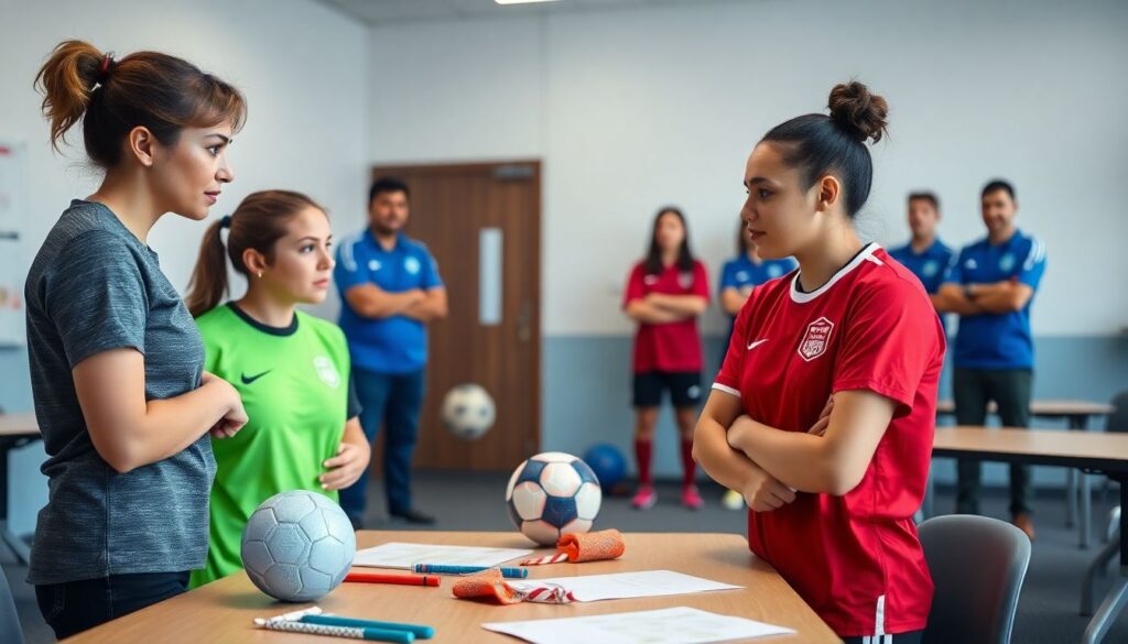 Mentoría en fútbol femenino: desafíos específicos y oportunidades de crecimiento - иллюстрация