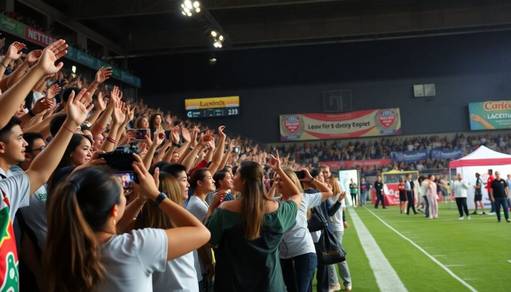 Tendencias actuales en eventos esportivos: experiencias inmersivas, tecnología y fans - иллюстрация