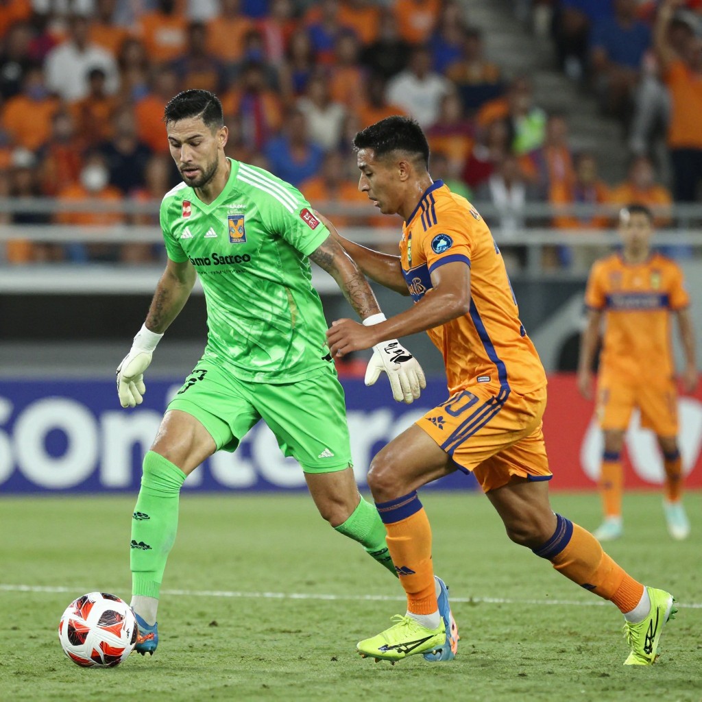León aprovecha un error de nahuel guzmán e ismael díaz adelanta a los esmeraldas ante tigres